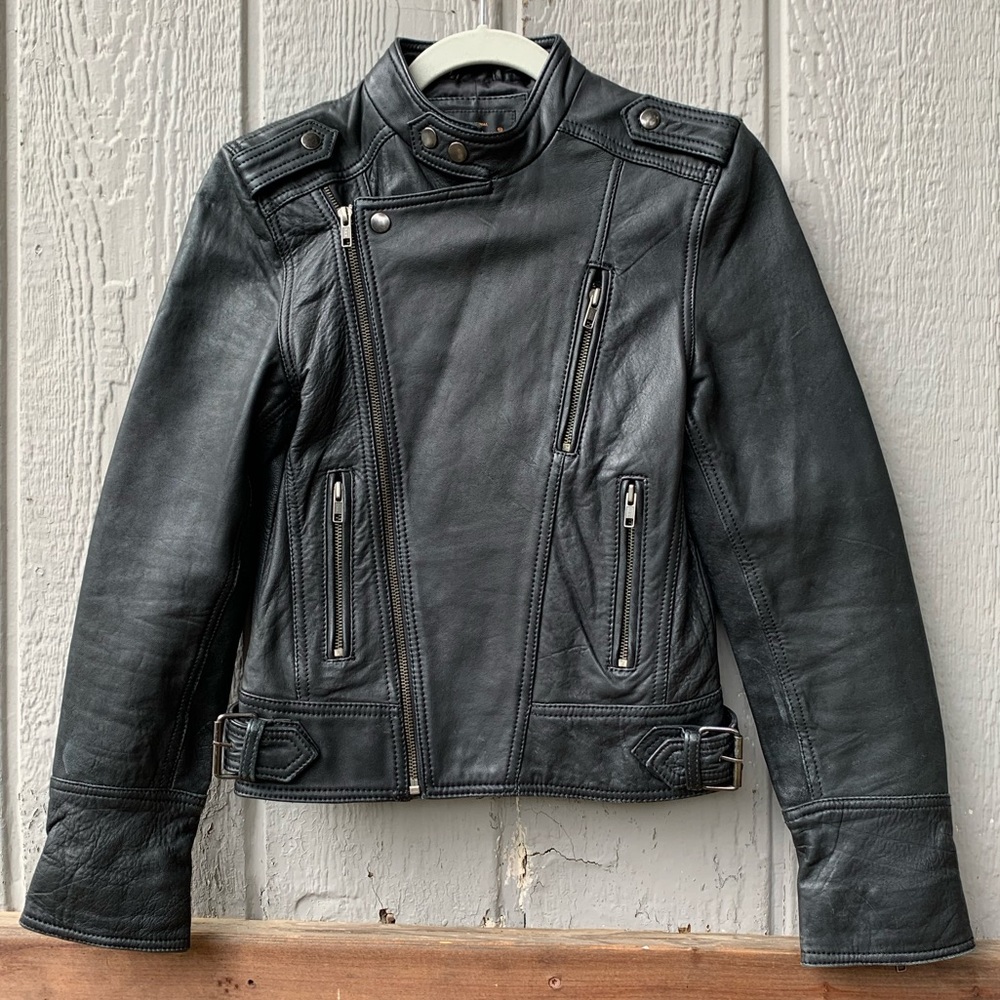 Ben Sherman genuine leather jacket, double zip closure - Picture 6 of 16